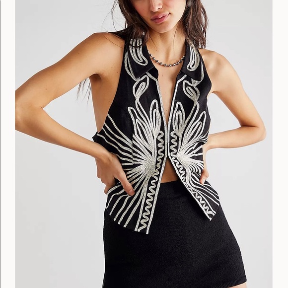 COPY - Free People Head West Vest Tank Large rockabilly - Picture 2 of 7